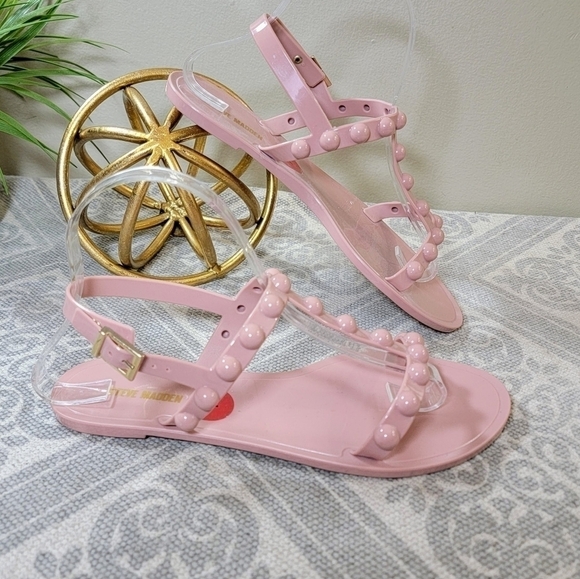 Steve Madden Lolie PC Stud Strap Sandals Pink Size 7 - Picture 9 of 16
